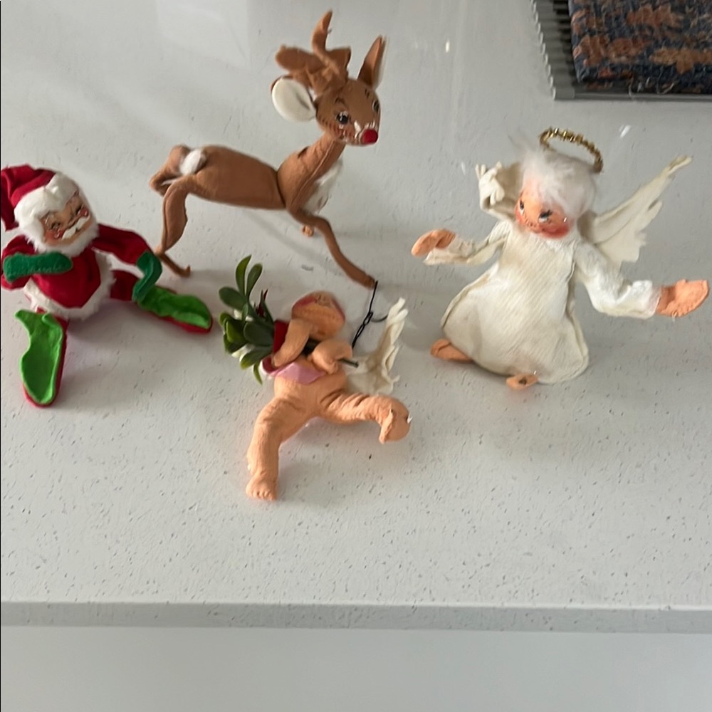 Vintage Christmas Figurines Set